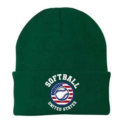 Softball USA Support the Team USA Flag Knit Cap Winter Beanie