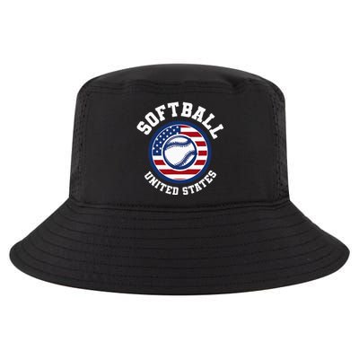 Softball USA Support the Team USA Flag Cool Comfort Performance Bucket Hat