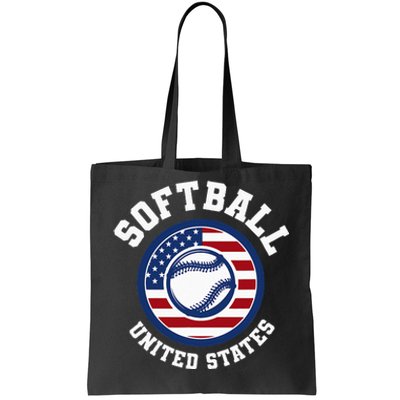 Softball USA Support the Team USA Flag Tote Bag