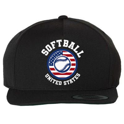 Softball USA Support the Team USA Flag Wool Snapback Cap