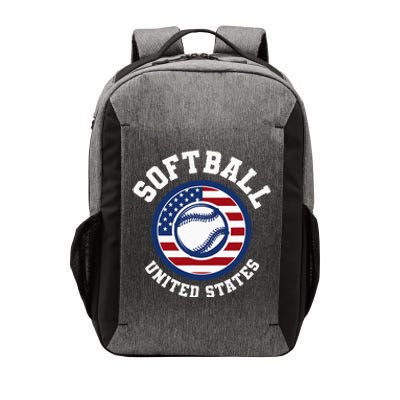 Softball USA Support the Team USA Flag Vector Backpack