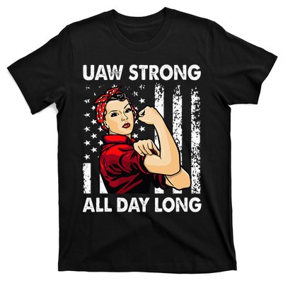 S UAW Strike Red United Auto Workers Picket Sign T-Shirt