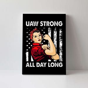 S UAW Strike Red United Auto Workers Picket Sign Canvas