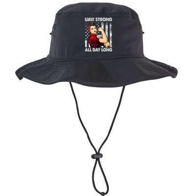 S UAW Strike Red United Auto Workers Picket Sign Legacy Cool Fit Booney Bucket Hat