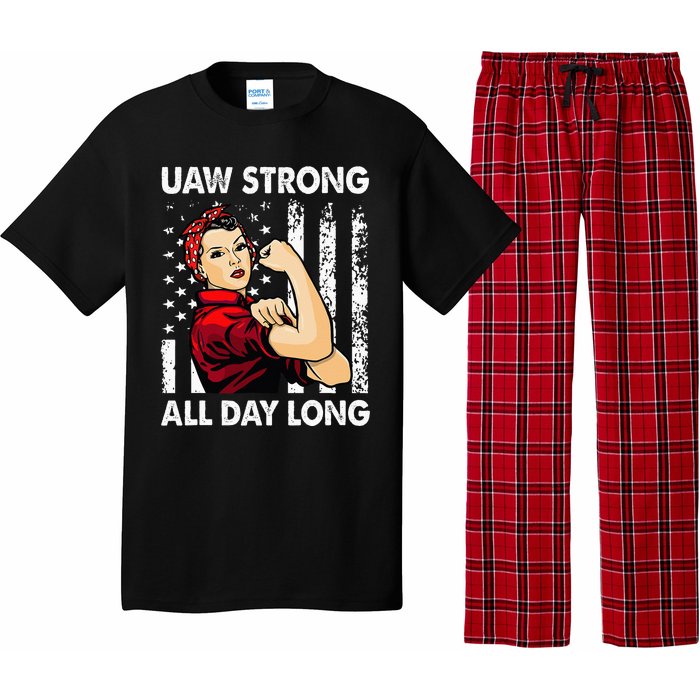 S UAW Strike Red United Auto Workers Picket Sign Pajama Set