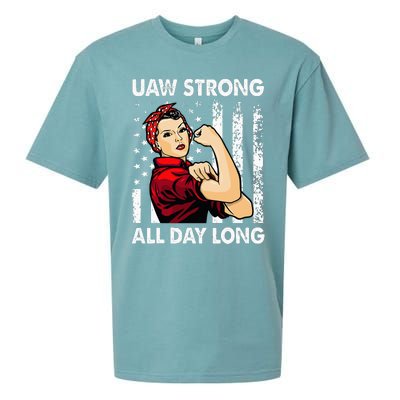 S UAW Strike Red United Auto Workers Picket Sign Sueded Cloud Jersey T-Shirt