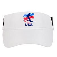 Skiing USA Support The Team USA Flag Ski Winter Adult Drive Performance Visor