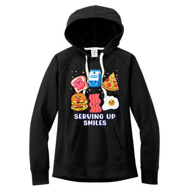 Serving Up Smiles Lunch Lady Women's Fleece Hoodie