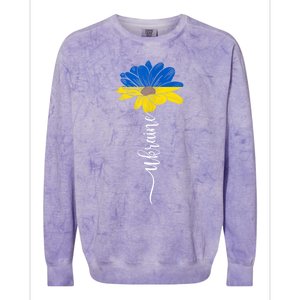 Support Ukraine Sunflower Colorblast Crewneck Sweatshirt