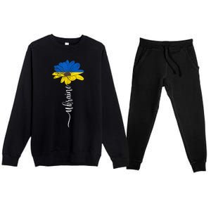 Support Ukraine Sunflower Premium Crewneck Sweatsuit Set