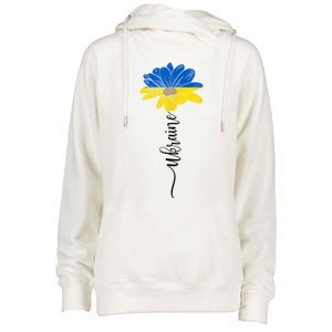 Support Ukraine Sunflower Womens Funnel Neck Pullover Hood