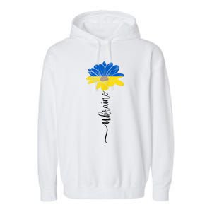 Support Ukraine Sunflower Garment-Dyed Fleece Hoodie