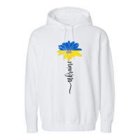 Support Ukraine Sunflower Garment-Dyed Fleece Hoodie