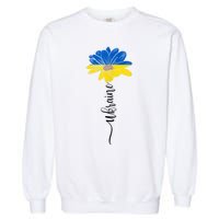 Support Ukraine Sunflower Garment-Dyed Sweatshirt