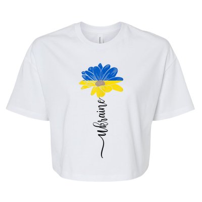 Support Ukraine Sunflower Bella+Canvas Jersey Crop Tee