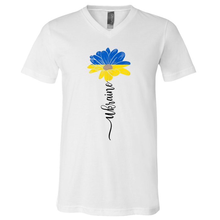 Support Ukraine Sunflower V-Neck T-Shirt