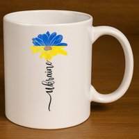 Support Ukraine Sunflower 11oz C Handle Ceramic Mug