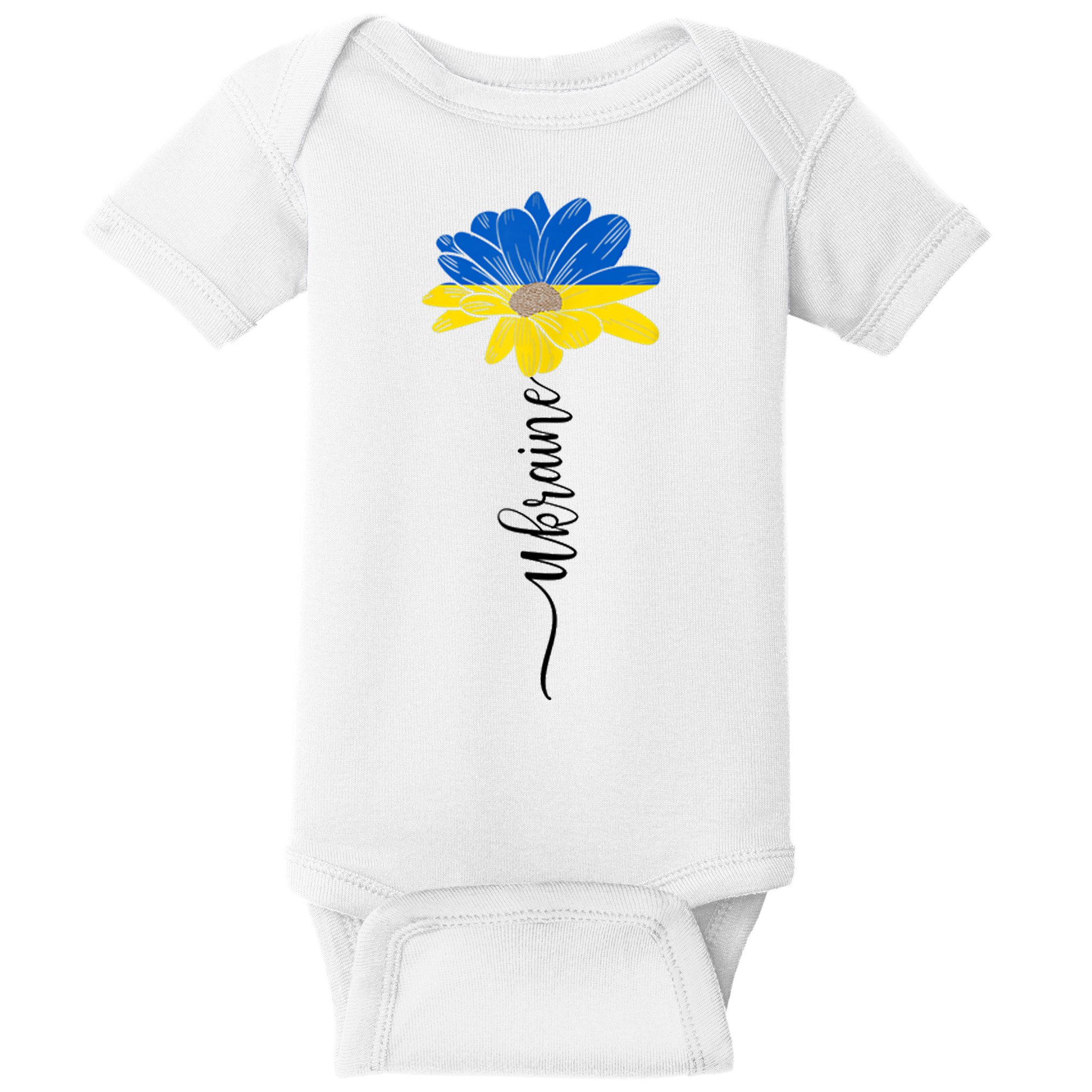Support Ukraine Sunflower Baby Bodysuit