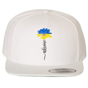 Support Ukraine Sunflower Wool Snapback Cap