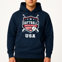 Softball USA Support the Team Shirt USA Flag Hoodie