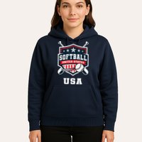 Softball USA Support the Team Shirt USA Flag Hoodie