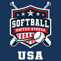 Softball USA Support the Team Shirt USA Flag 16 in Basic Backpack