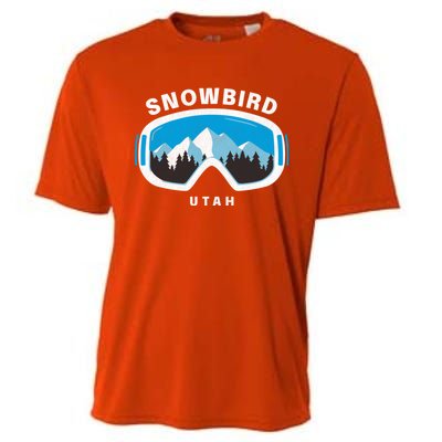 Snowbird Utah Ski Snowboard Goggles Snow Mountain Cooling Performance Crew T-Shirt