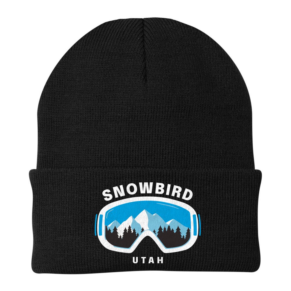 Snowbird Utah Ski Snowboard Goggles Snow Mountain Beanie