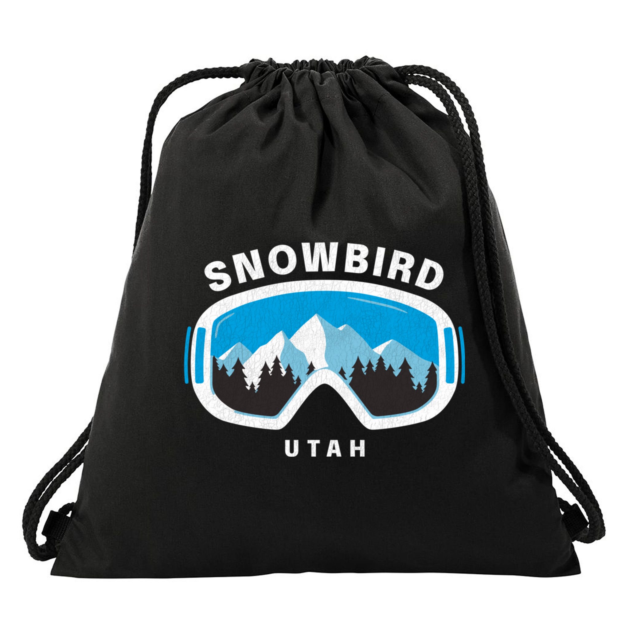 Snowbird Utah Ski Snowboard Goggles Snow Mountain Drawstring Bag