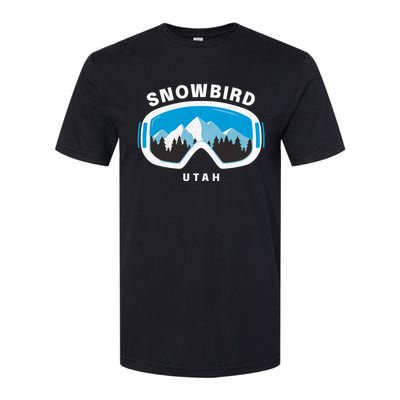 Snowbird Utah Ski Snowboard Goggles Snow Mountain Softstyle CVC T-Shirt