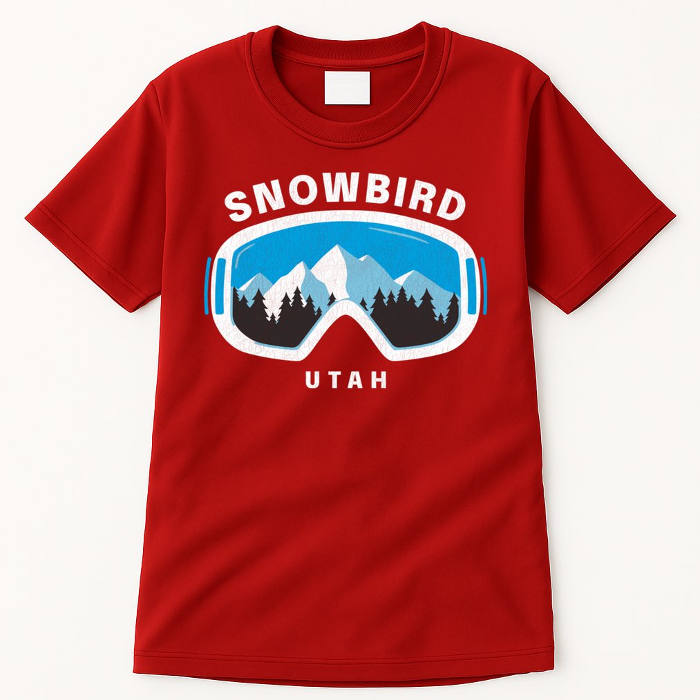 Snowbird Utah Ski Snowboard Goggles Snow Mountain Tall T-Shirt
