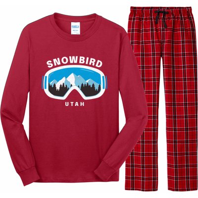 Snowbird Utah Ski Snowboard Goggles Snow Mountain Long Sleeve Pajama Set