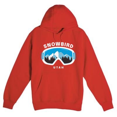 Snowbird Utah Ski Snowboard Goggles Snow Mountain Premium Pullover Hoodie