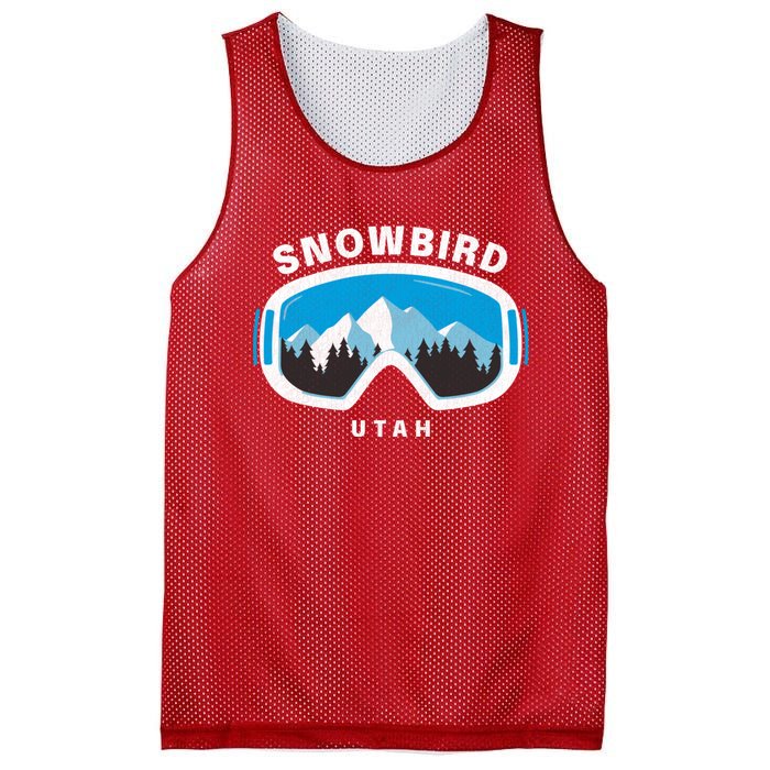 Snowbird Utah Ski Snowboard Goggles Snow Mountain Mesh Reversible Basketball Jersey Tank