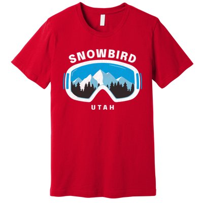 Snowbird Utah Ski Snowboard Goggles Snow Mountain Premium T-Shirt