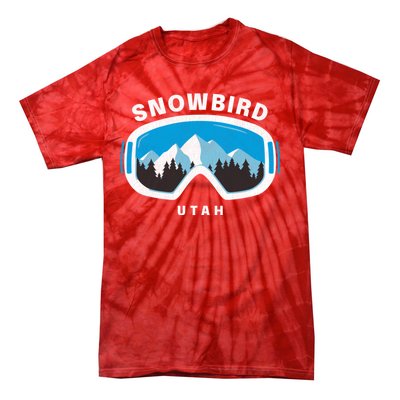 Snowbird Utah Ski Snowboard Goggles Snow Mountain Tie-Dye T-Shirt