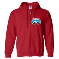 Snowbird Utah Ski Snowboard Goggles Snow Mountain Full Zip Hoodie