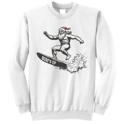 Surf Up Santa Funny Christmas Xmas Holiday Santa Claus Sweatshirt