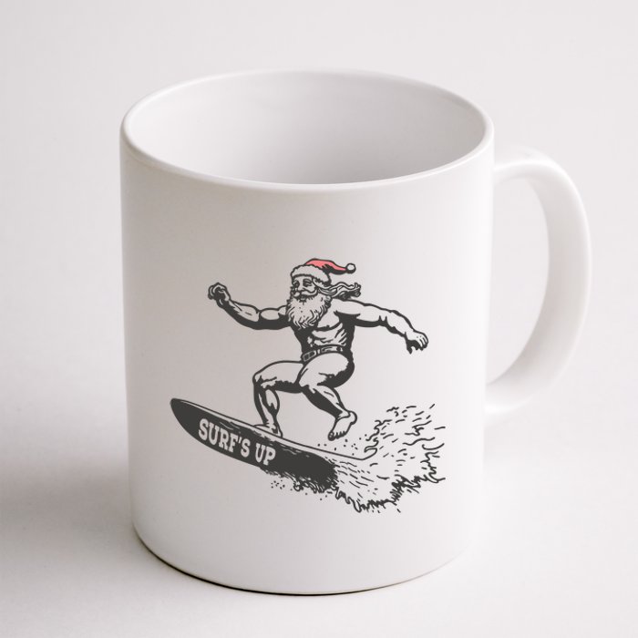 Surf Up Santa Funny Christmas Xmas Holiday Santa Claus Coffee Mug