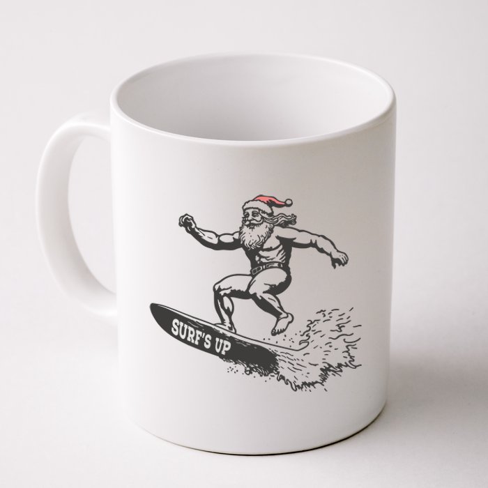 Surf Up Santa Funny Christmas Xmas Holiday Santa Claus Coffee Mug