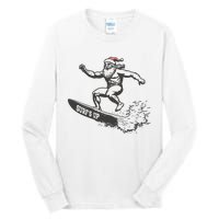 Surf Up Santa Funny Christmas Xmas Holiday Santa Claus Tall Long Sleeve T-Shirt