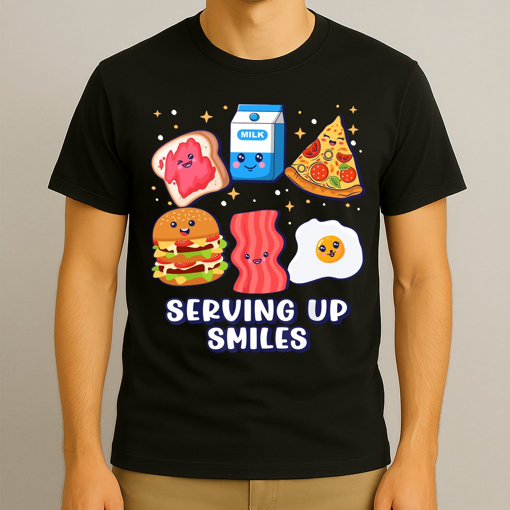 Serving Up Smiles Lunch Lady T-Shirt