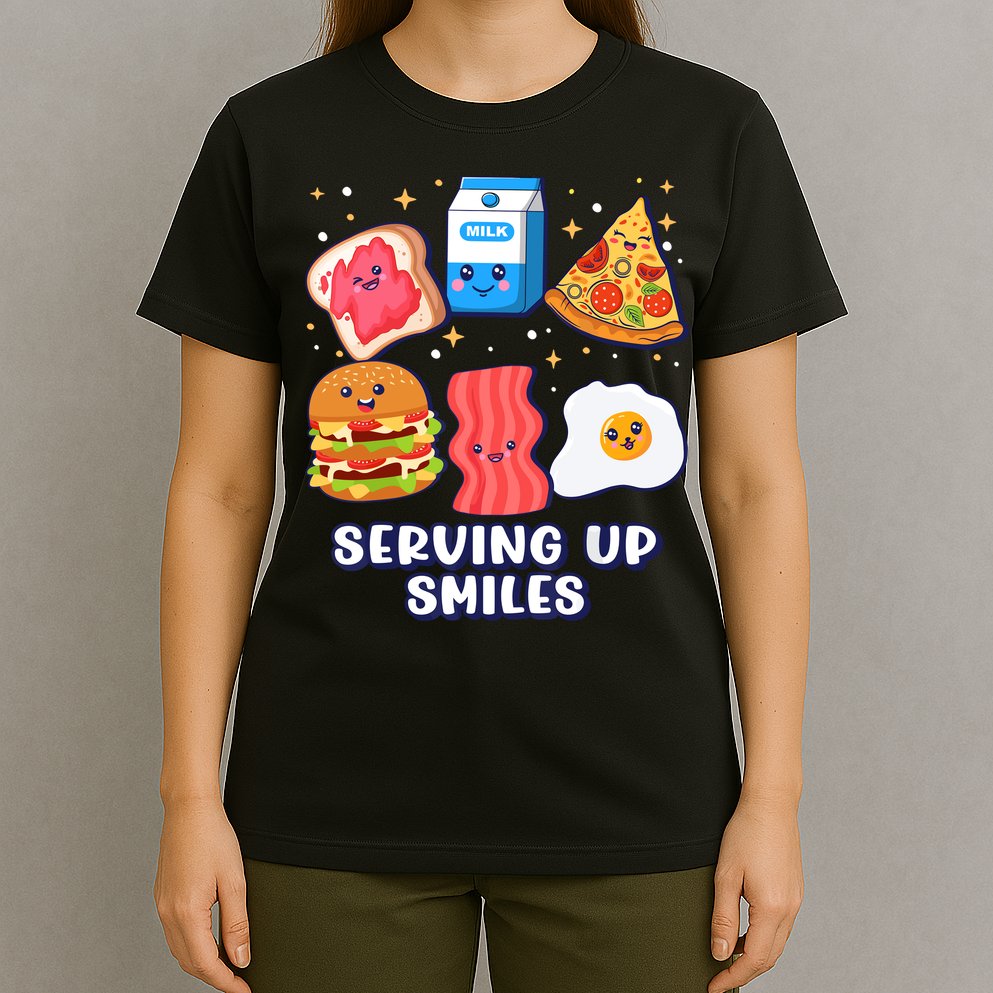 Serving Up Smiles Lunch Lady T-Shirt