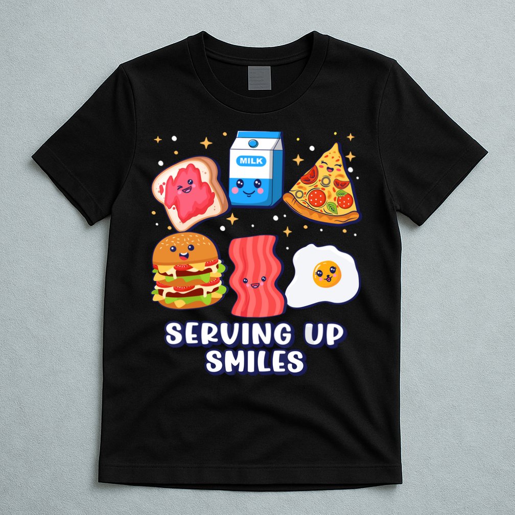 Serving Up Smiles Lunch Lady T-Shirt