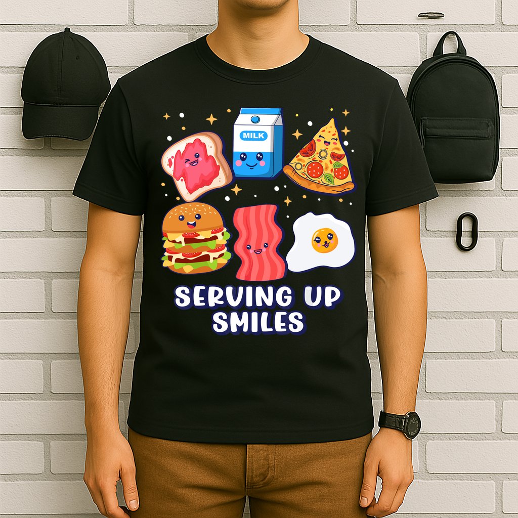Serving Up Smiles Lunch Lady T-Shirt