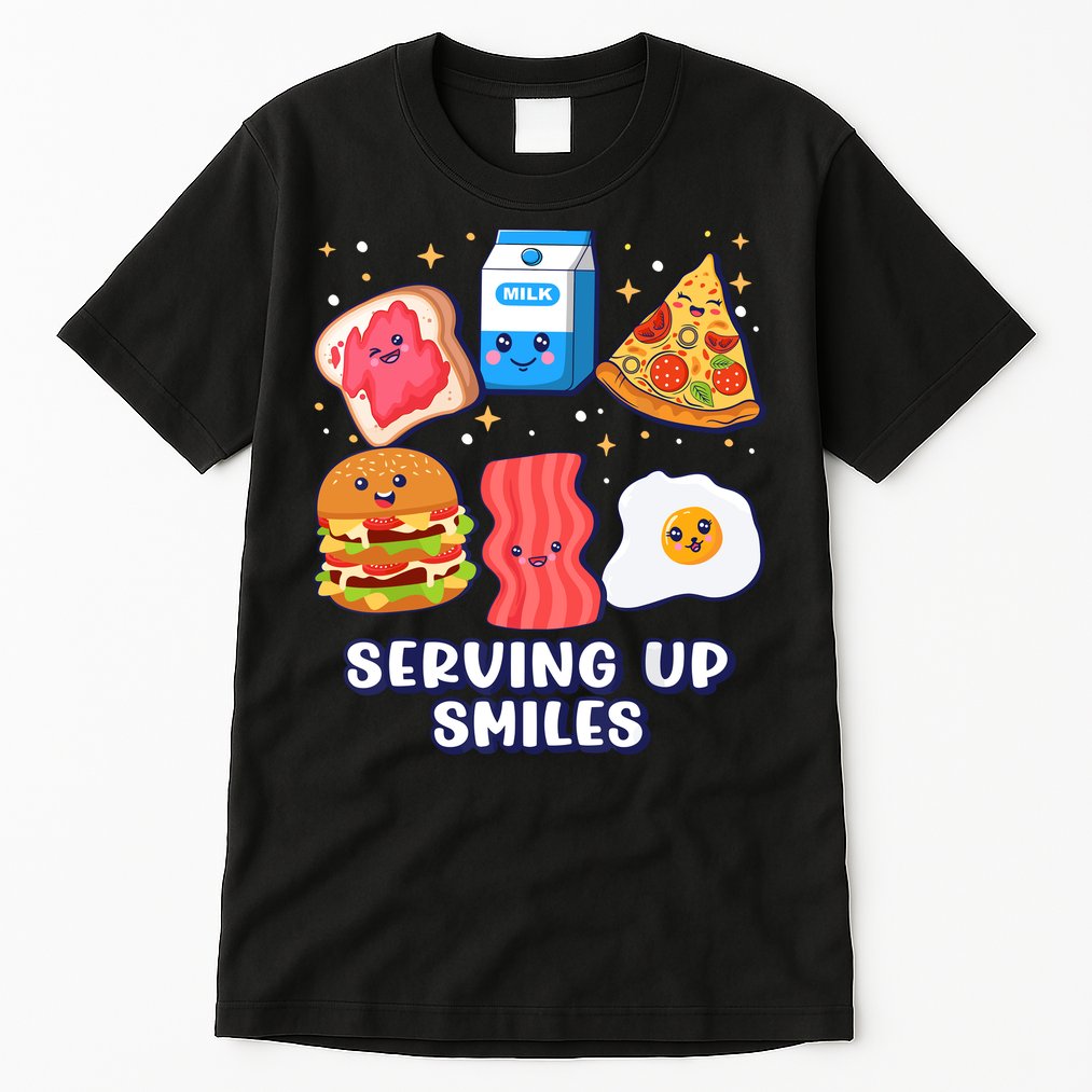 Serving Up Smiles Lunch Lady Tall T-Shirt