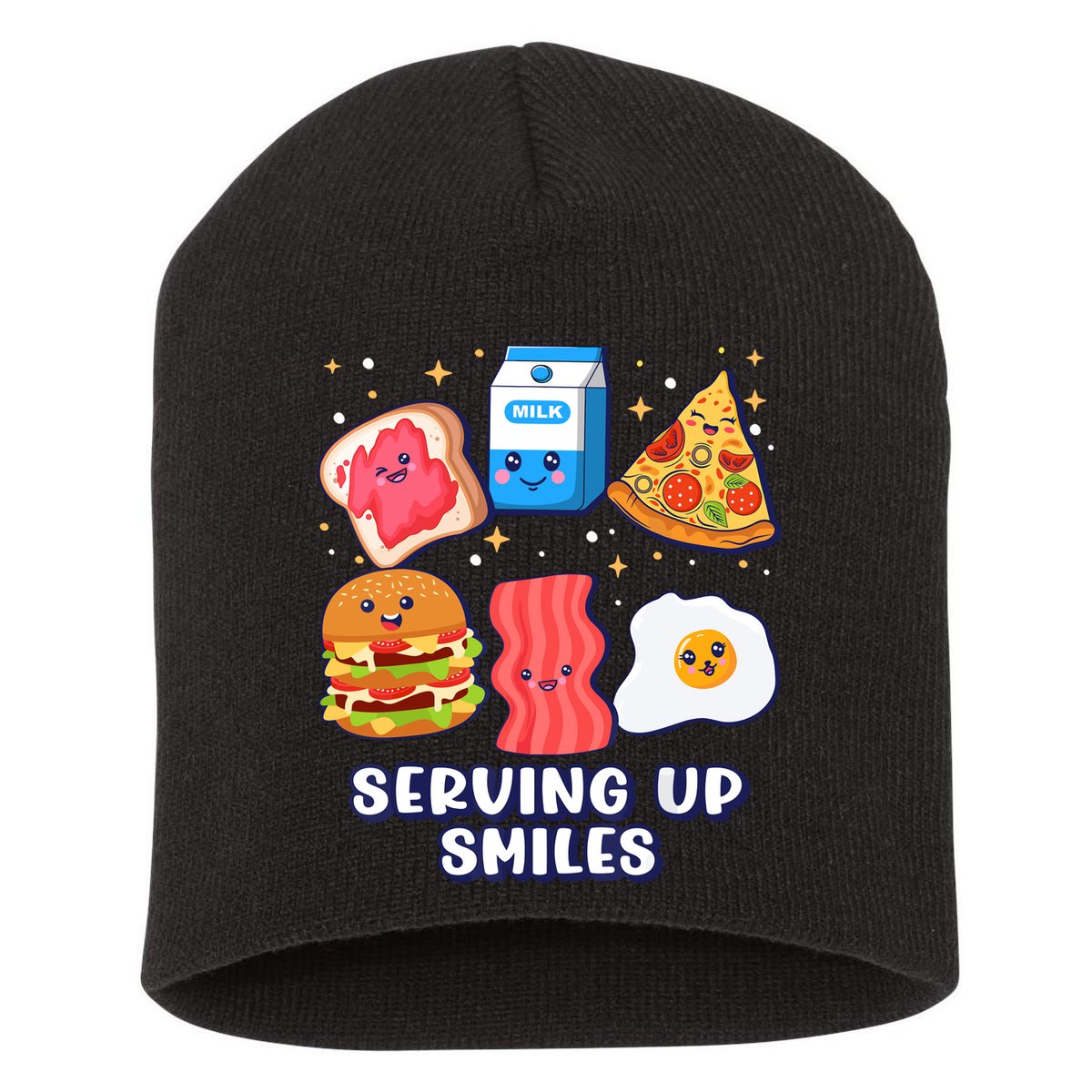 Serving Up Smiles Lunch Lady Short Acrylic Beanie