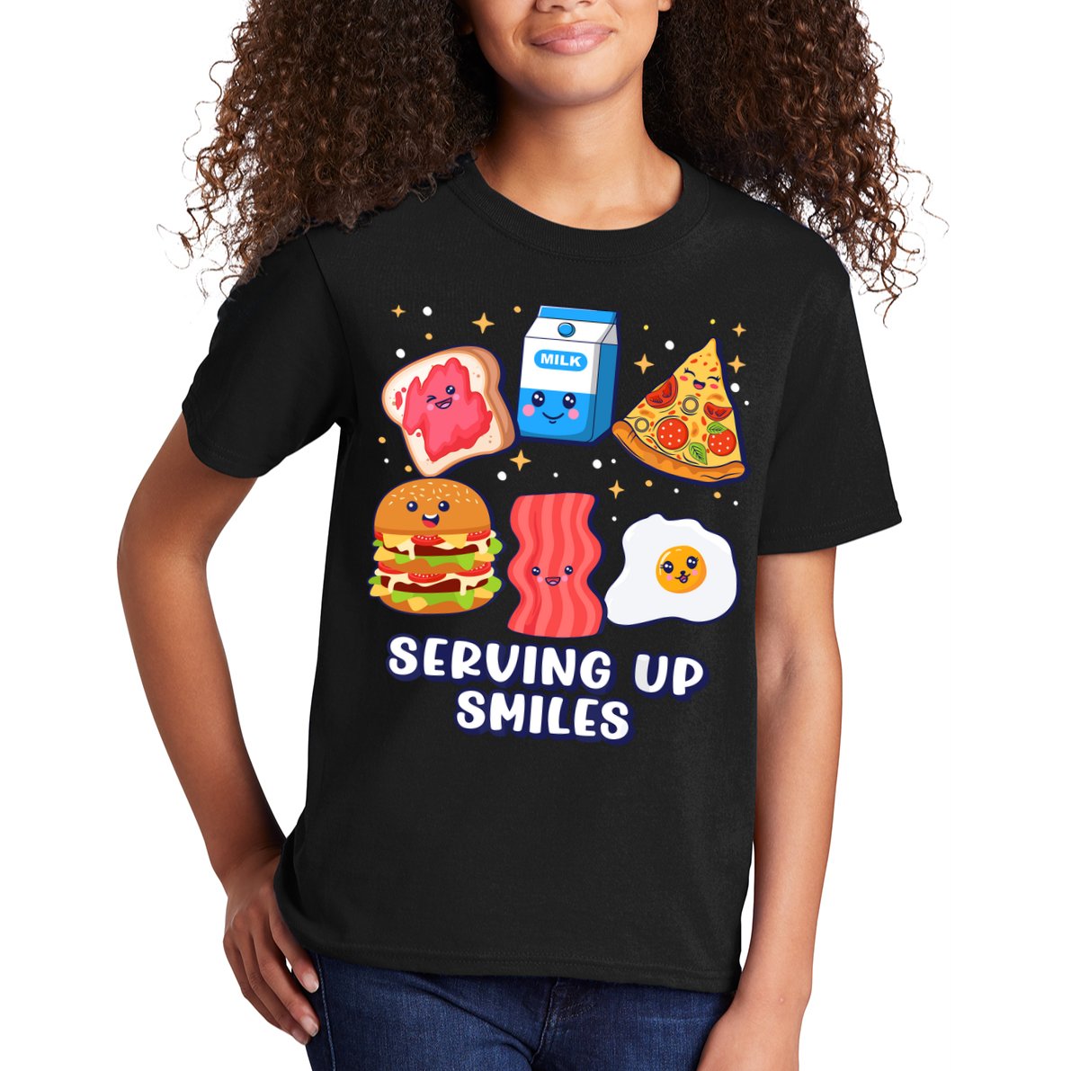 Serving Up Smiles Lunch Lady Kids T-Shirt