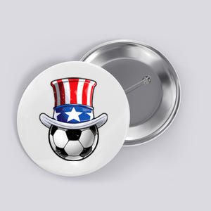 Soccer Uncle Sam 4th Of July American Flag Funny Button