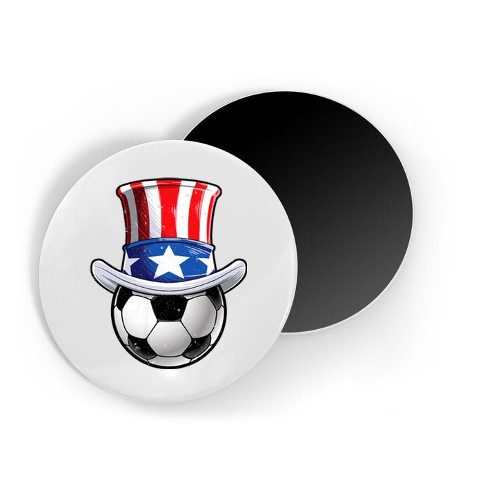 Soccer Uncle Sam 4th Of July American Flag Funny Magnet